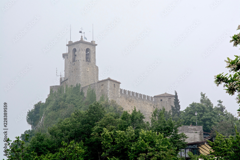 castle on the hill in San-Marino castle on the hill in San-Marino
