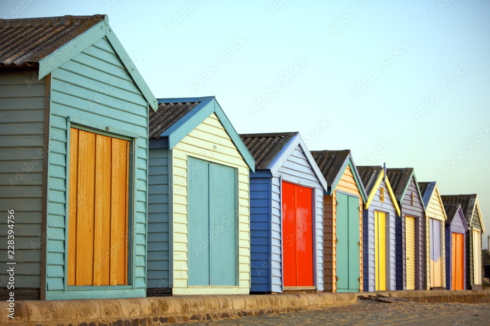 Beach huts in Australia