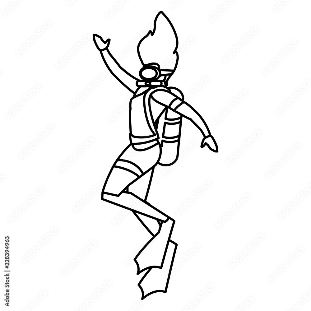 Fototapeta premium scuba diver design