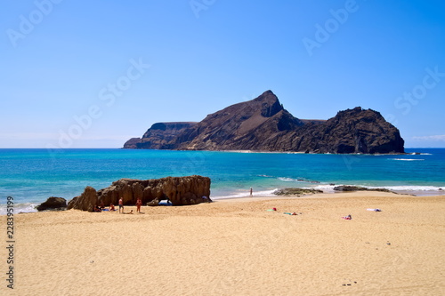 Konstfotografi View of Ilheu da Cal from Porto Santo