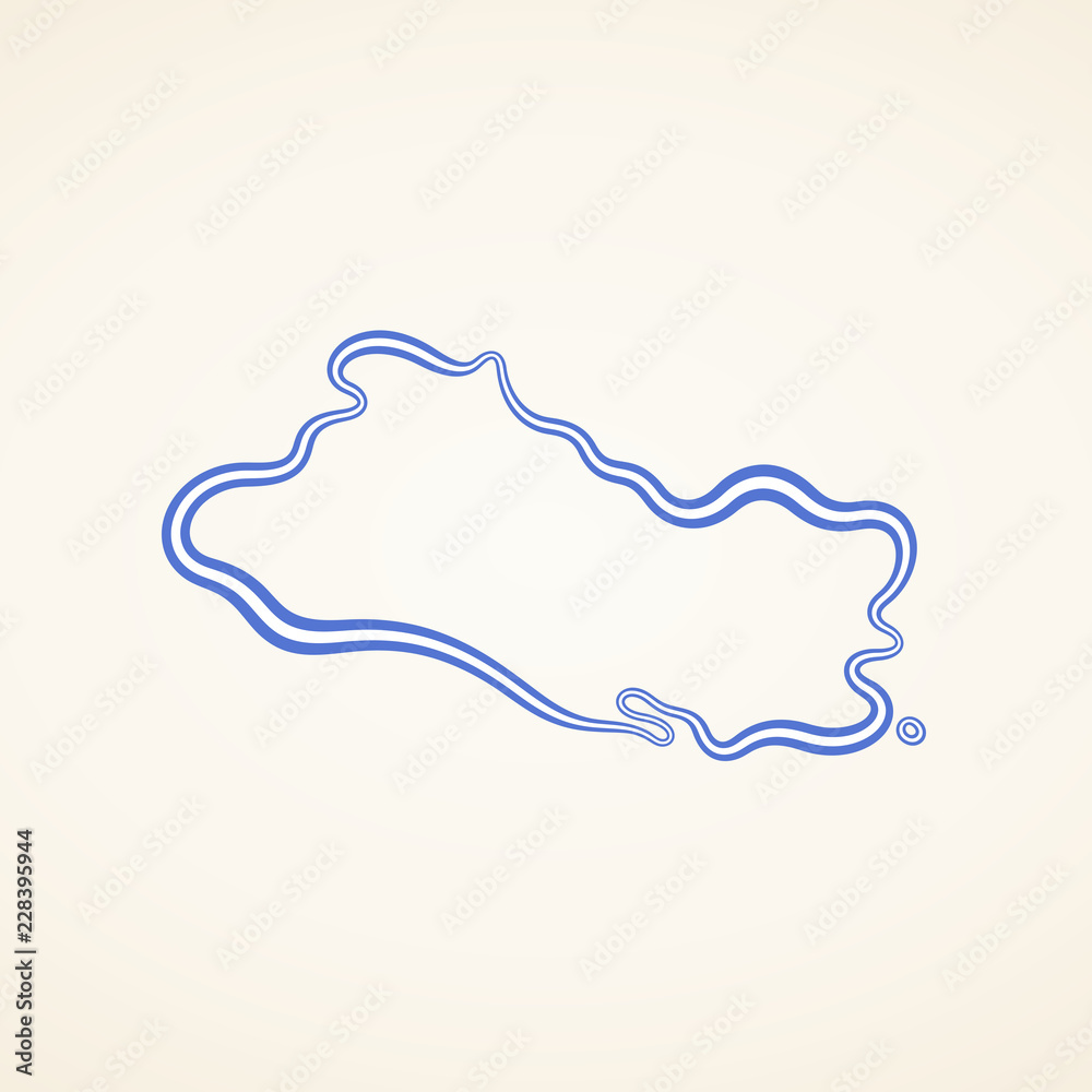 El Salvador - Outline Map