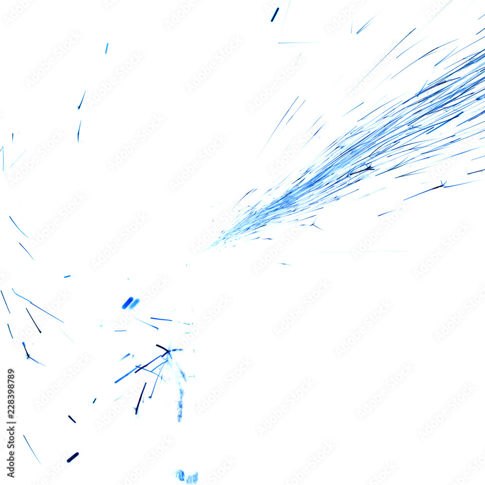 Fototapeta premium blue background defocused round sparks on a white background