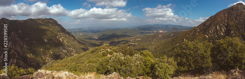 Nice beautiful Spanish panoramic landscape, mountain Montseny