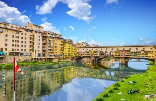 Red and White Flag by Ponte Vecchio