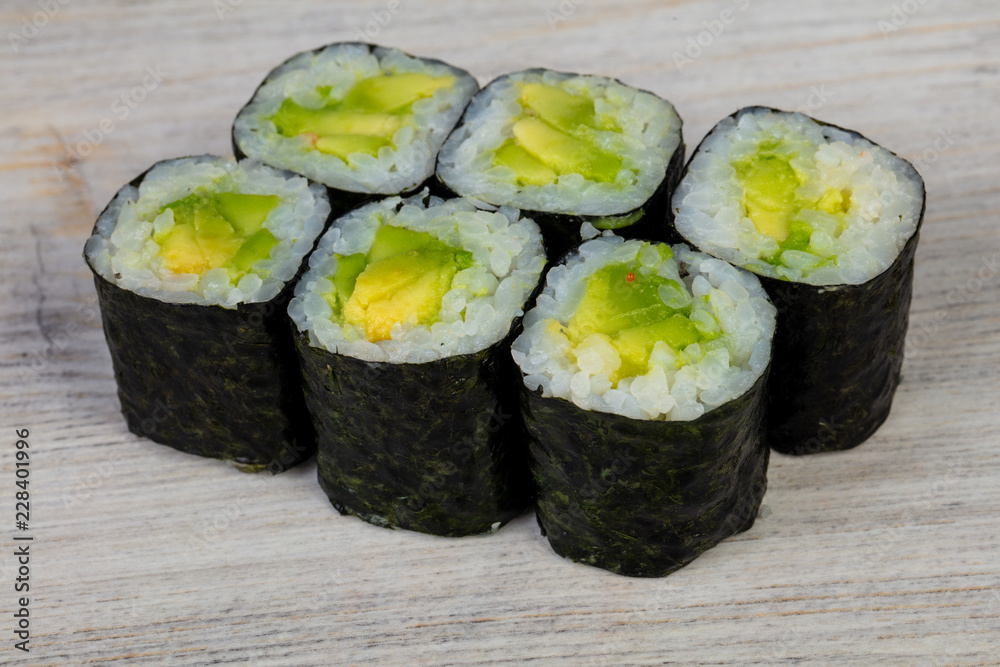 Japanese roll with avocado Japanese roll with avocado