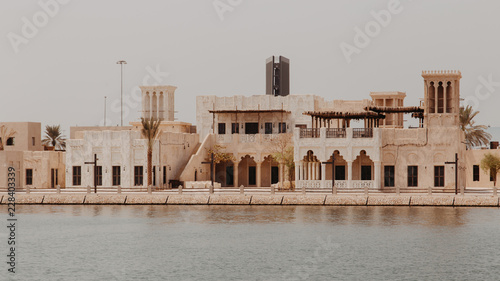 View of old town Deira district and Dubai Creek