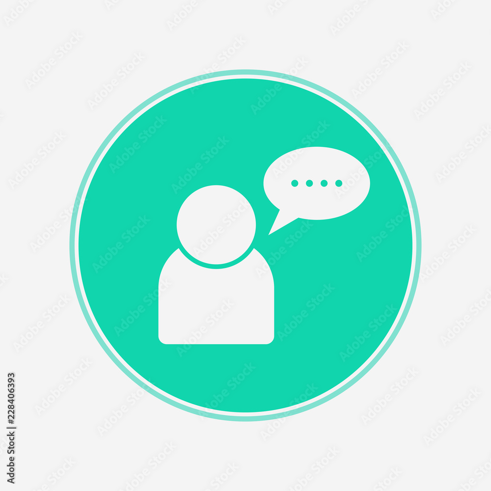 User and chat vector icon sign symbol User and chat vector icon sign symbol