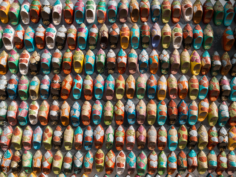 Miniature Shoes on a moroccan market