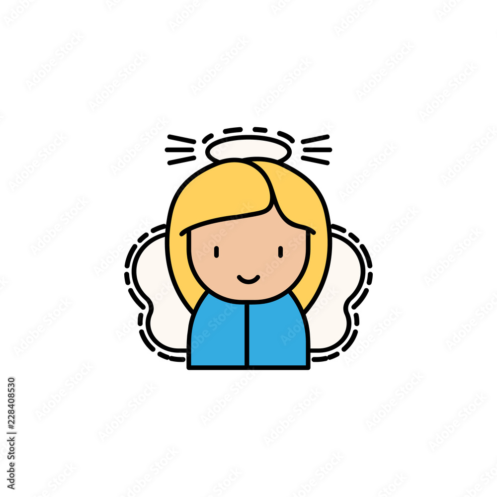 Angel christmas colored icon. Element of new year avatars icon for mobile concept and web apps. Colored Angel christmas icon can be used for web and mobile Angel christmas colored icon. Element of new year avatars icon for mobile concept and web apps. Colored Angel christmas icon can be used for web and mobile