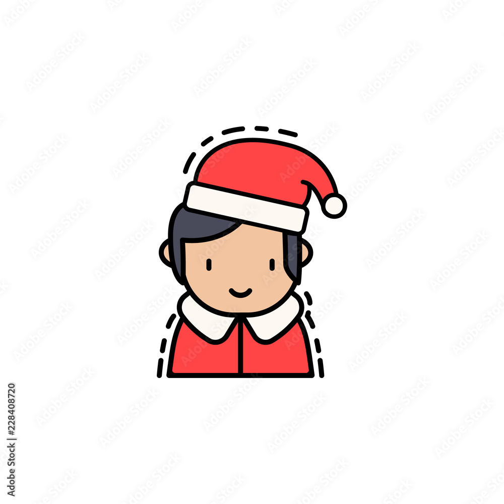 young Santa claus colored icon. Element of new year avatars icon for mobile concept and web apps. Colored young Santa claus icon can be used for web and mobile