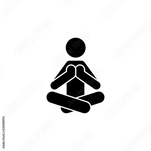 meditation, yoga icon. Element of yoga icons. Premium quality graphic design icon. Signs and symbols collection icon for websites, web design, mobile app