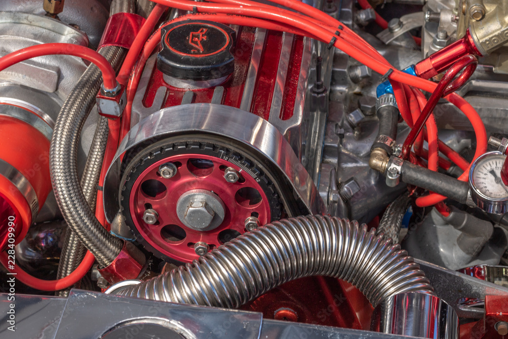 Fototapeta premium red engine