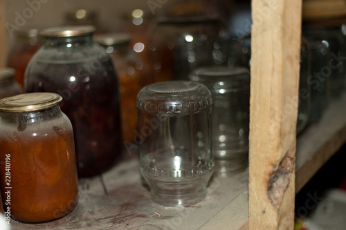 Old cans in the pantry