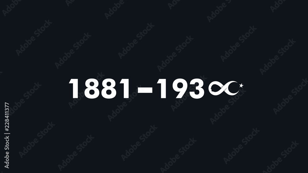 Obraz premium 10 Kasim November 10 death day Mustafa Kemal Ataturk , first president of Turkish Republic. translation Turkish. November 10, respect and remembe, anitkabir ankara vector illustration.