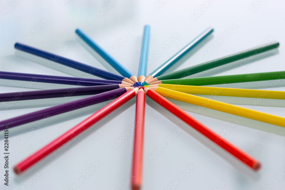 Fototapeta premium Colorful Rainbow Pencils