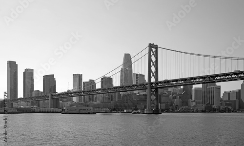 Black and white skyline of San Francisco © gdvcom