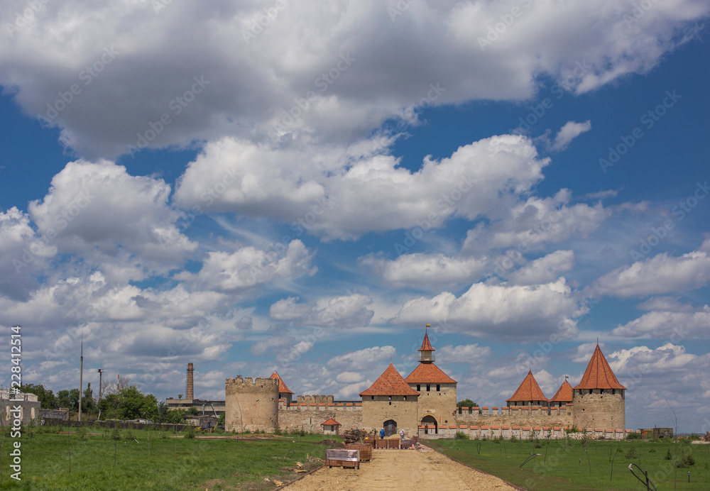 Fototapeta premium Bender fortress. An architectural monument of Eastern Europe. The Ottoman citadel. Improvement and reconstruction of the historical monument.