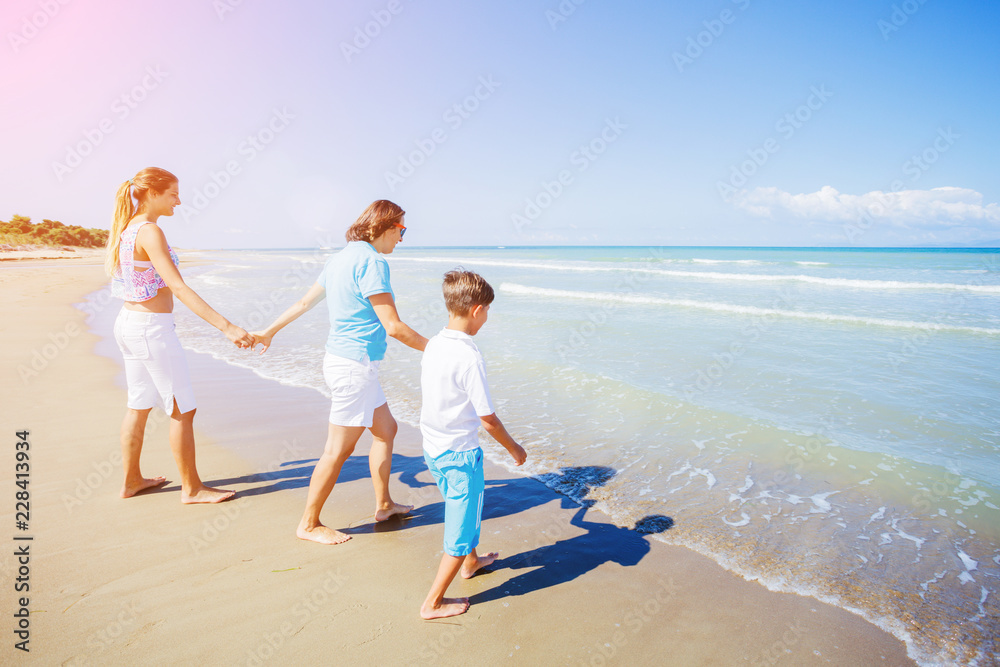 Happy family having fun in the summer leisure Happy family having fun in the summer leisure