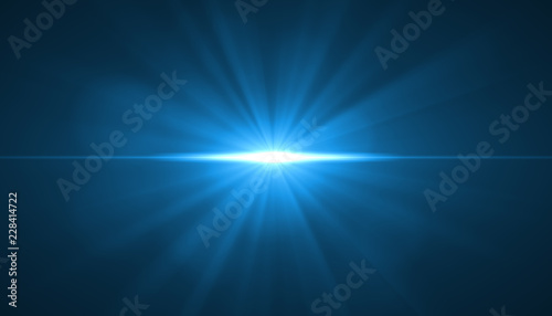 Fényképezés glowing light burst explosion on black background