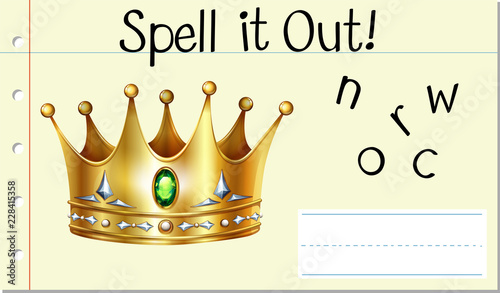 Spell English word crown
