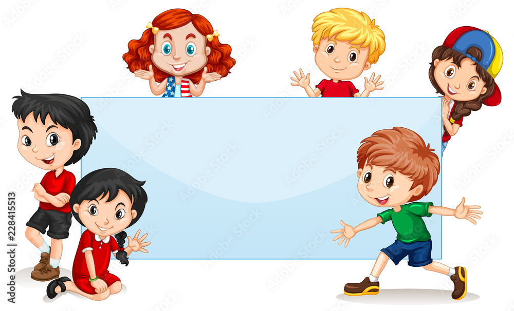 International kids blank banner International kids blank banner