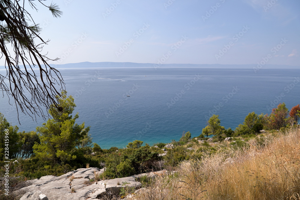Croatia - Tucepi nice view of the coast and sea on the Makarska Riviera Croatia - Tucepi nice view of the coast and sea on the Makarska Riviera