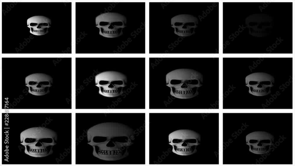 Abstract Background Halloween Scary Skull Multi Video wall 29