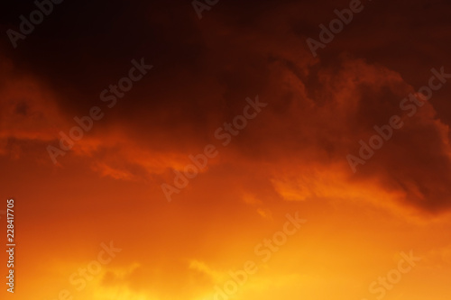 Fiery red and orange evening sky © Nick Whittle