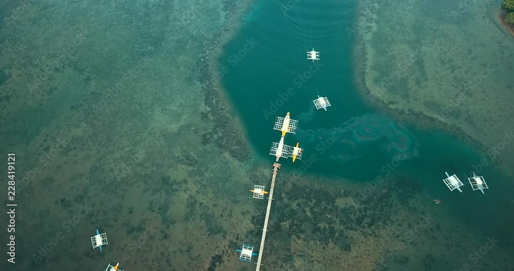 Marine pollution ‚Äì oil spill in beautiful tropical Coron Bay, Palawan, Philippines. UNESCO