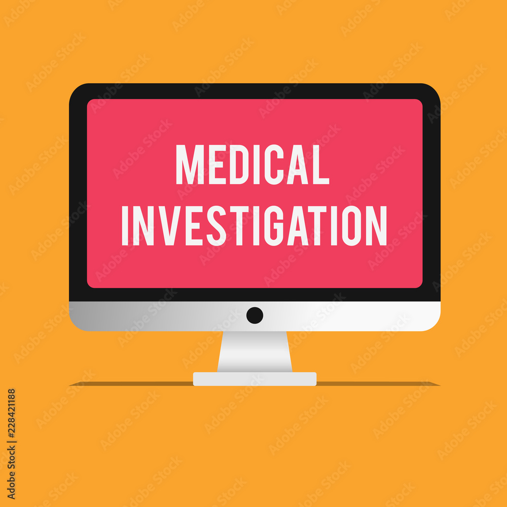 Writing note showing Medical Investigation. Business photo showcasing Doing analysis to collect data for new drugs or device. Writing note showing Medical Investigation. Business photo showcasing Doing analysis to collect data for new drugs or device.