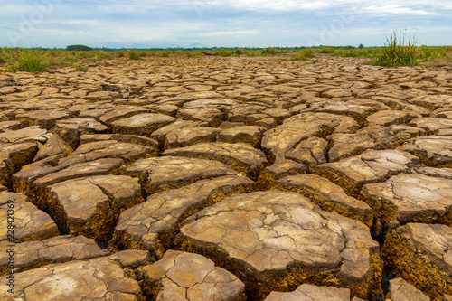 cracked soil from drought
