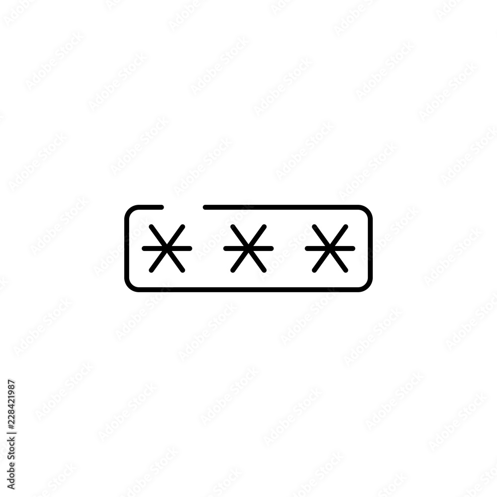 password 2 icon. Element of security icon. Thin line icon for website design and development, app development. Premium icon password 2 icon. Element of security icon. Thin line icon for website design and development, app development. Premium icon