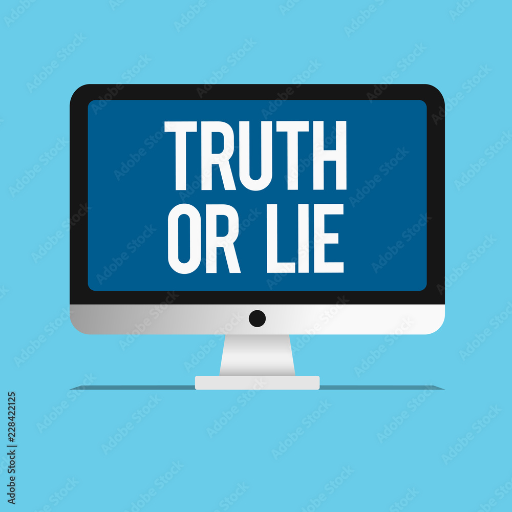 Conceptual hand writing showing Truth Or Lie. Business photo showcasing Decision between being honest dishonest Choice Doubt Decide. Conceptual hand writing showing Truth Or Lie. Business photo showcasing Decision between being honest dishonest Choice Doubt Decide.