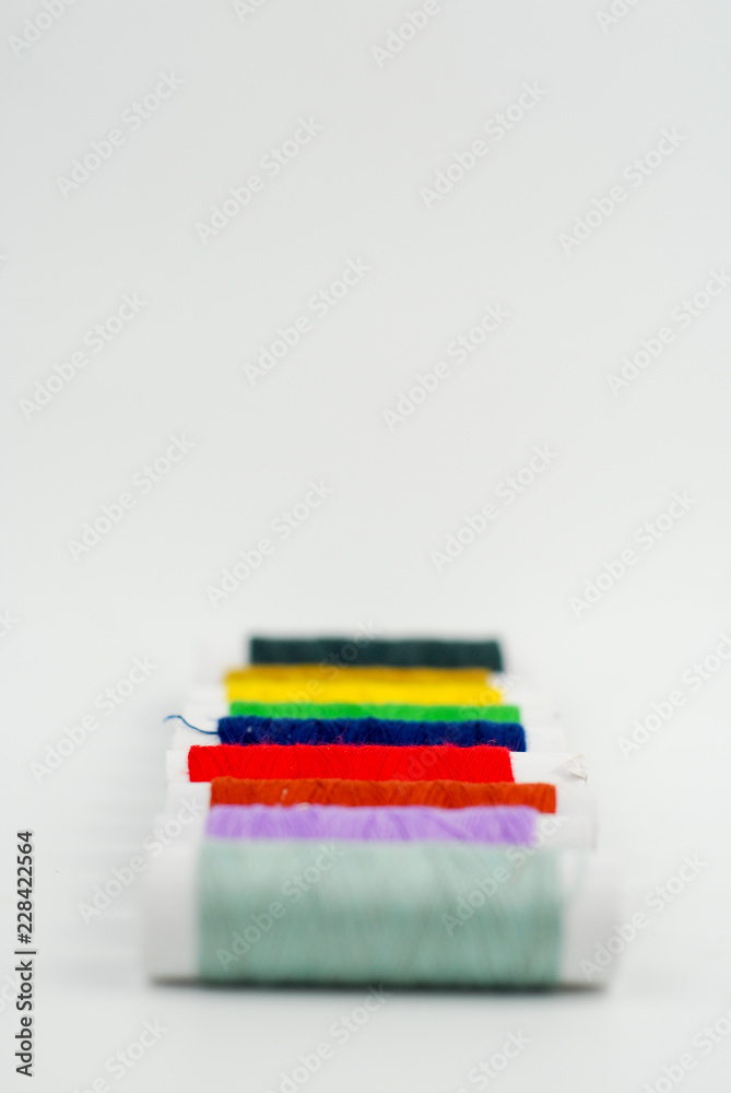 spools of thread isolated on white background spools of thread isolated on white background
