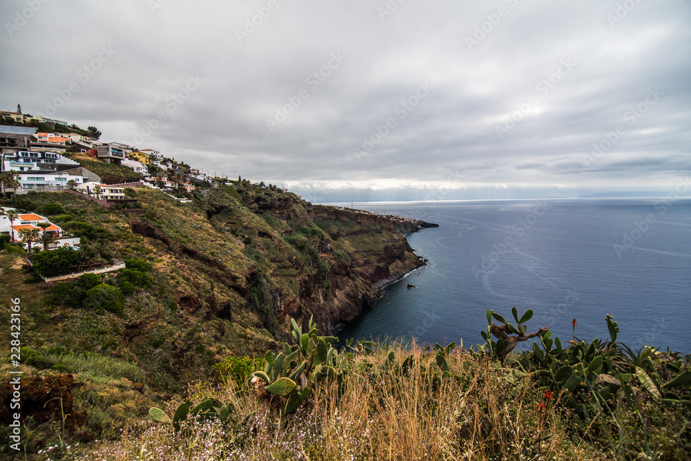 Ocean coast side on Madeira island, Portugal Ocean coast side on Madeira island, Portugal