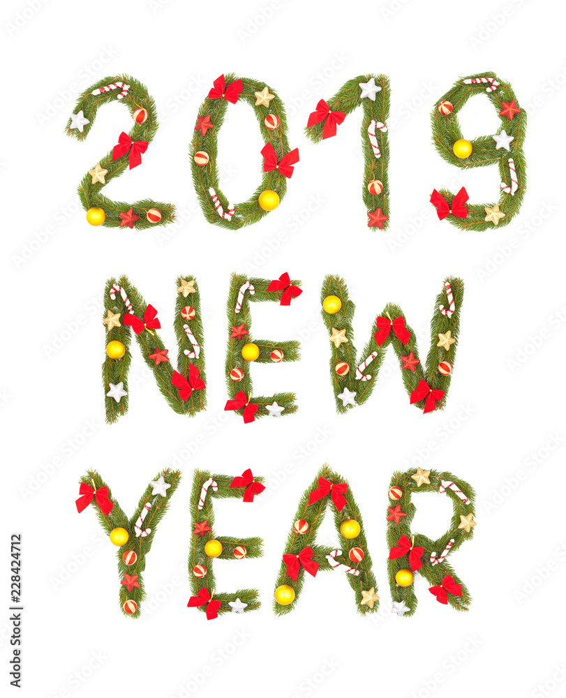 New Year's Eve greeting. 2019