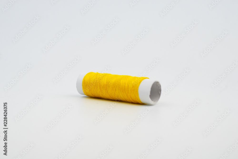 spools of thread isolated on white background