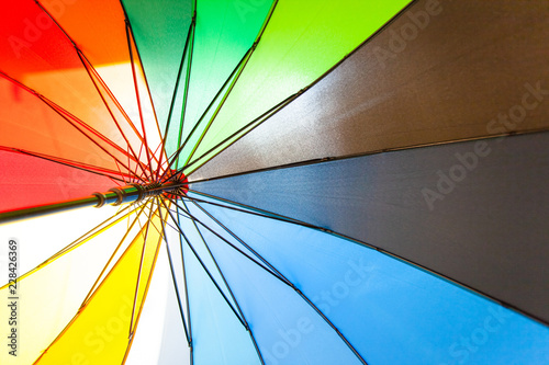 bright and colorful rainbow umbrella