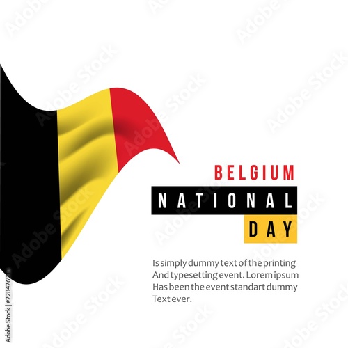 Belgium National Day Vector Template Design Illustration