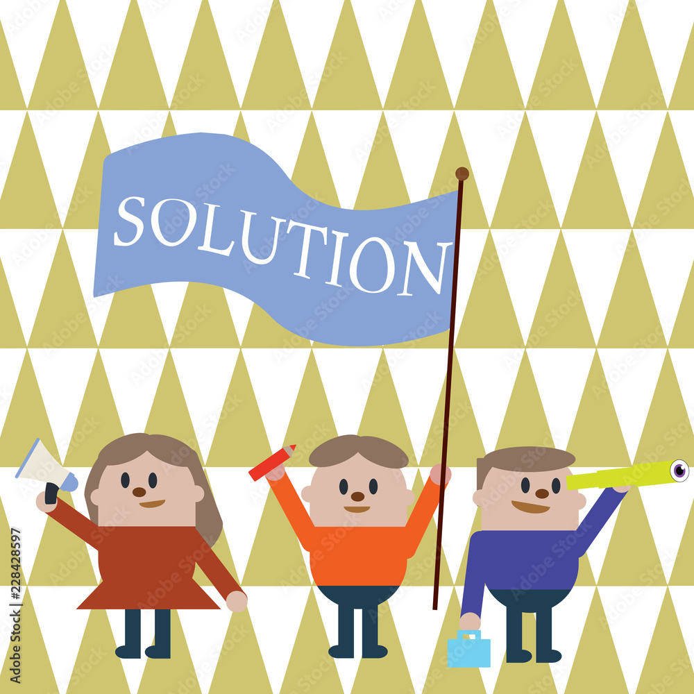 Text sign showing Solution. Conceptual photo means of solving problem or dealing with difficult situation. Text sign showing Solution. Conceptual photo means of solving problem or dealing with difficult situation.