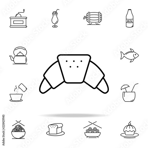 croissant icon. Food and drink icons universal set for web and mobile