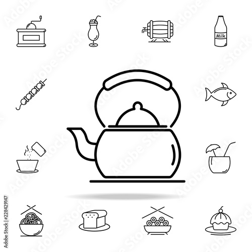 kettle on the stove icon. Food and drink icons universal set for web and mobile