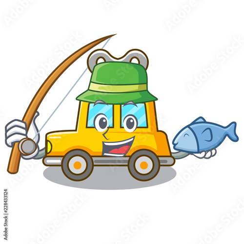 Fishing cartoon clockwork toy car for gift