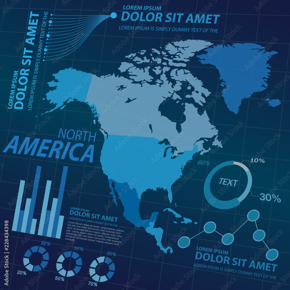 big data map infographic elements  vector template 