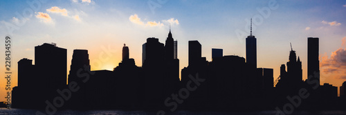 NYC Silhouette HDR Panorama