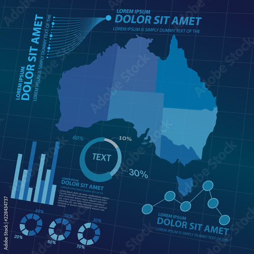 big data map infographic elements  vector template 