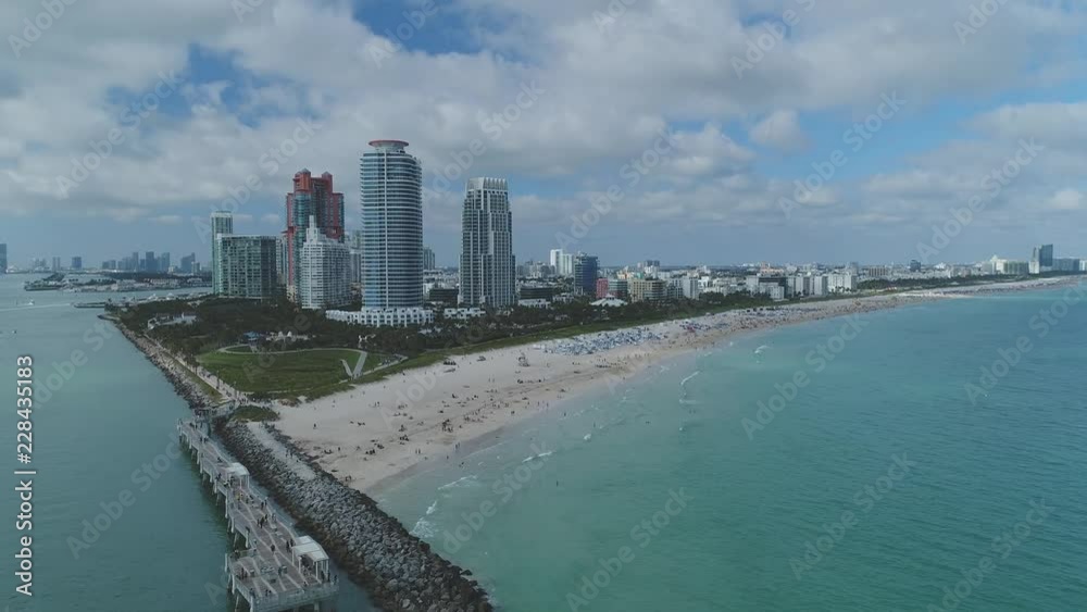 Aerial of Miami Inlet, Florida Aerial of Miami Inlet, Florida