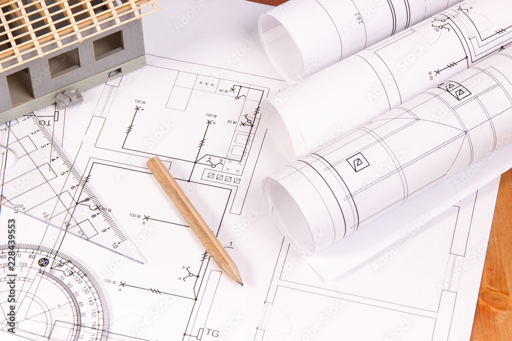 Electrical diagrams, accessories for use in engineer jobs and house under construction Electrical diagrams, accessories for use in engineer jobs and house under construction