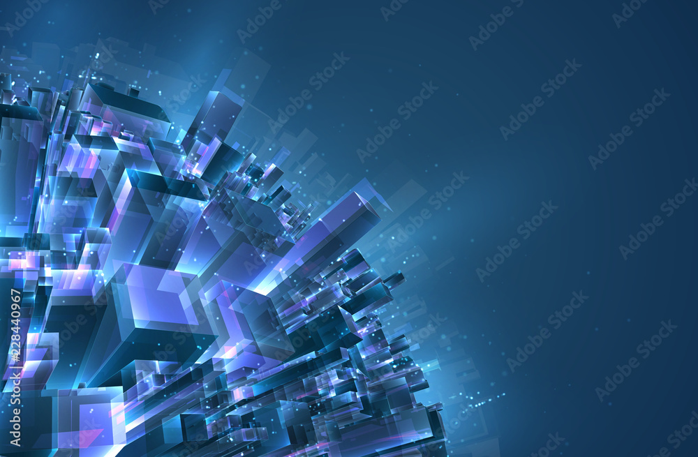 vector abstract 3d crystal. a view of the roofs of the city, a large chaotic set of glass pendants. vector abstract 3d crystal. a view of the roofs of the city, a large chaotic set of glass pendants.