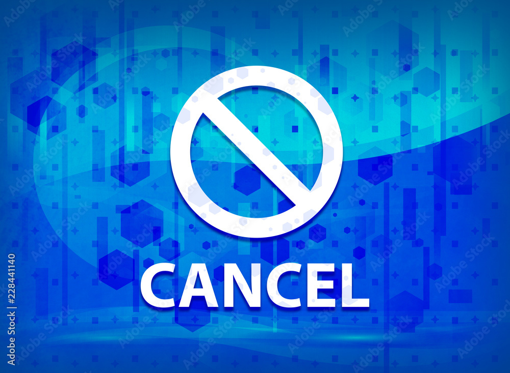 Cancel (prohibition sign icon) midnight blue prime background